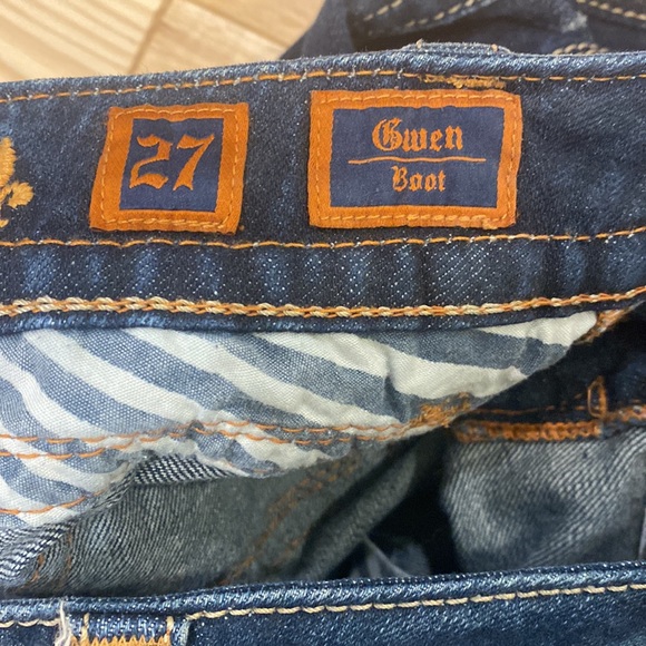 Rock Revival Low Rise Debbie Bootcut Flap Pocket Embroidered Jeans Size 27/32 - Picture 4 of 7